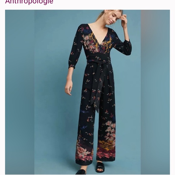 Anthropologie Pants - Anthropologie Feather Nara floral jumpsuit size 2